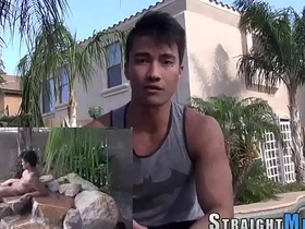 Muscular Asian hunk pleasures himself in HD