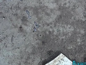 Asian twink gets rough barebacking outdoors