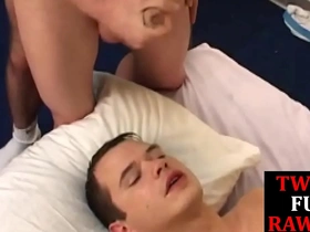 Gay trio indulges in raw threesome with facial and spitroast