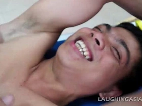 Twink Hermis teases and ticks Willy's armpits