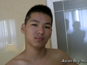Asian gay men pleasure themselves with their big cocks