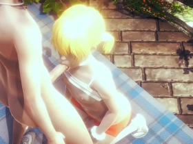 Fer receives oral and anal pleasure from another femboy in this sissy crossdressing video