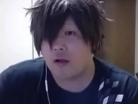 Japanese solo boy explores his fetish for being a pig