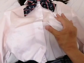 Amateur couple engages in sensual foreplay and traditional sex position while cosplaying